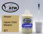 Preview: Nissan, Aspen Gold Metallic, 827: 20ml Lackstift, von ATW Autoteile West.